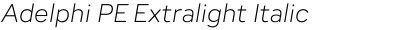 Adelphi PE Extralight Italic